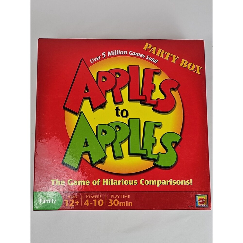 Apples to Apples Party Box Mattel N1384 2008 Family Card Game 1000+ Cards